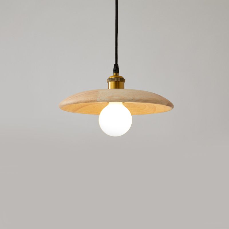 Nordic-Style Tapered Hanging Pendant Light Wood Dinning Room Pendant Light Fixture