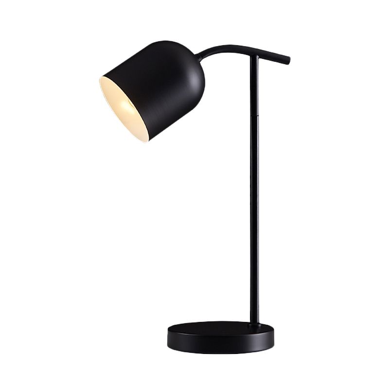 White/Black/Yellow Finish Bell Desk Lighting Macaron LED Metallic Reading Book Light for Bedside