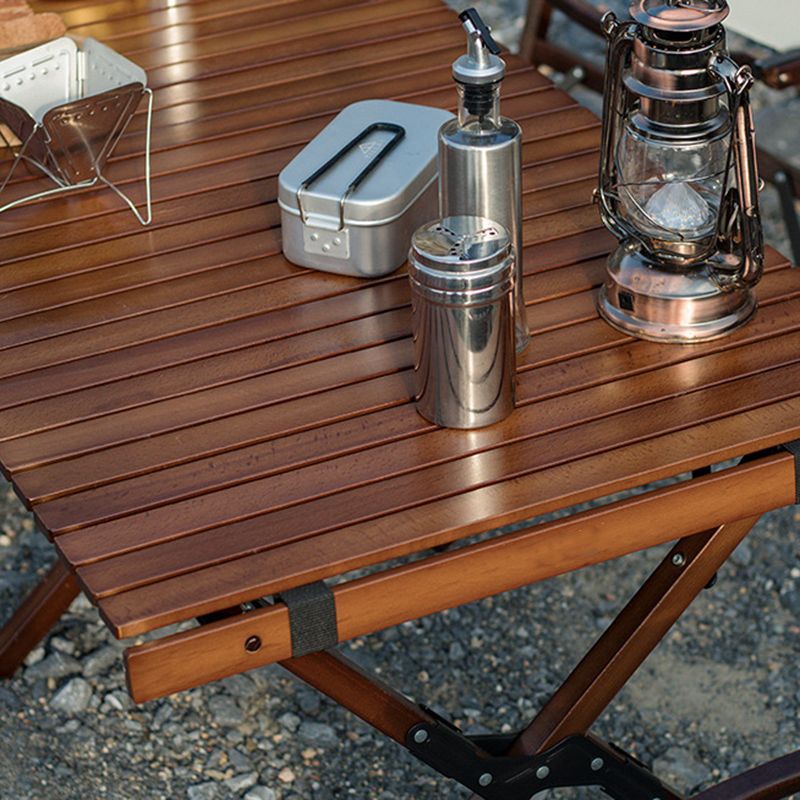 Outdoor Removable Camping Table Rectangle Beech Solid Wood Camping Table