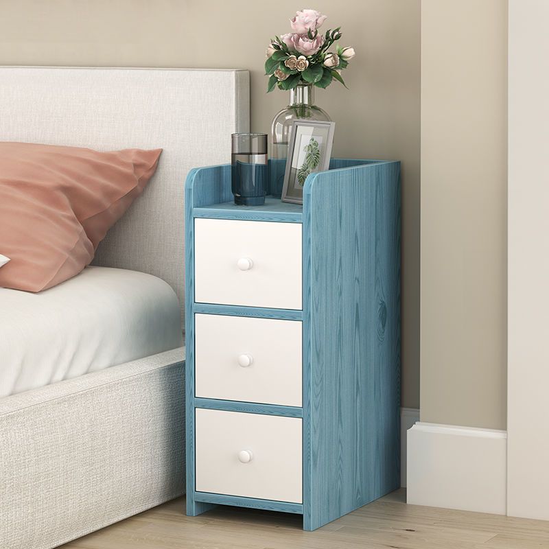 Wooden Bed Nightstand Contemporary Bedside Cabinet for Bedroom