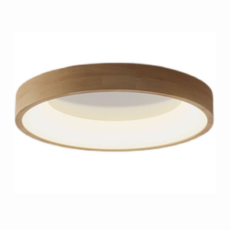 Japanese Style LED Wooden Ceiling Light Circle Shape Ceiling Lamp for Bedroom