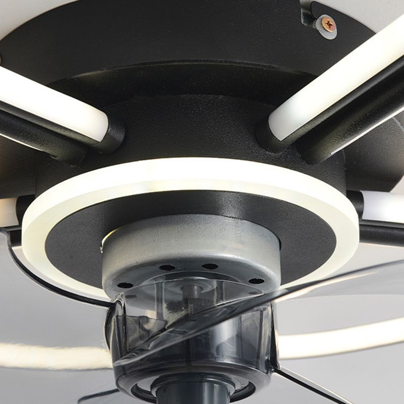 3-Blade Children Ceiling Fan Polish Finish LED Fan with Light for Home