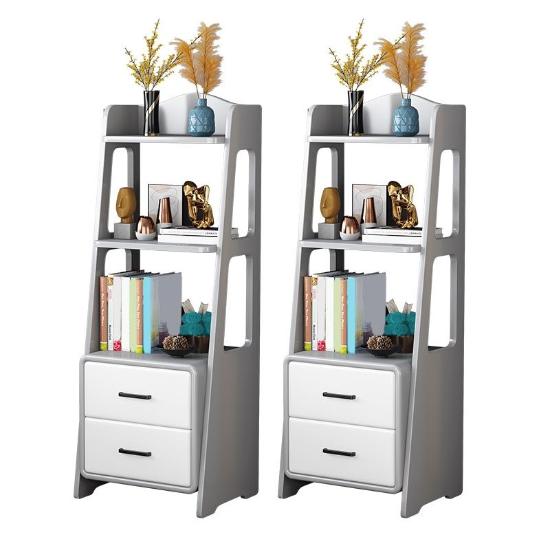 Contemporary Nightstand Open Storage Bedside Cabinet for Bedroom