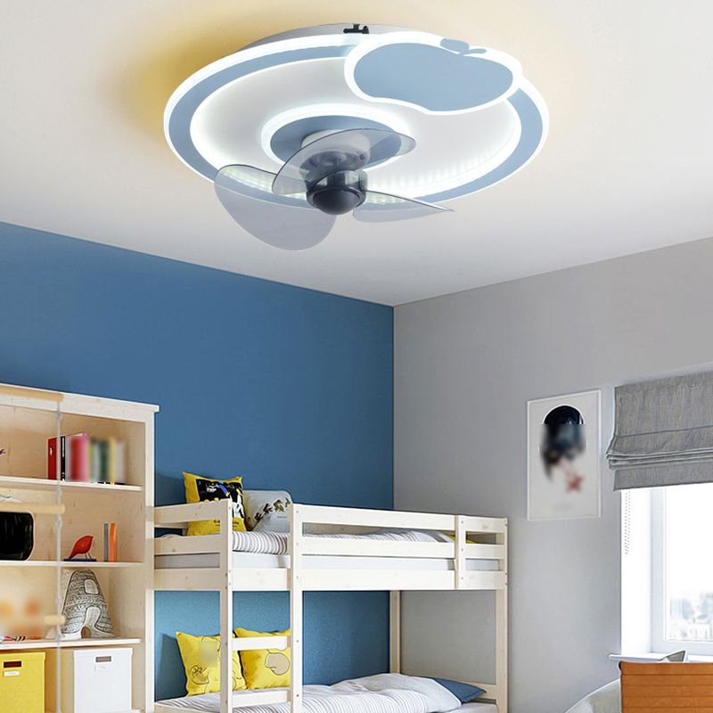 Modern Style Ceiling Fan Lighting Metal 3 Light Ceiling Fan Lamp for Bedroom