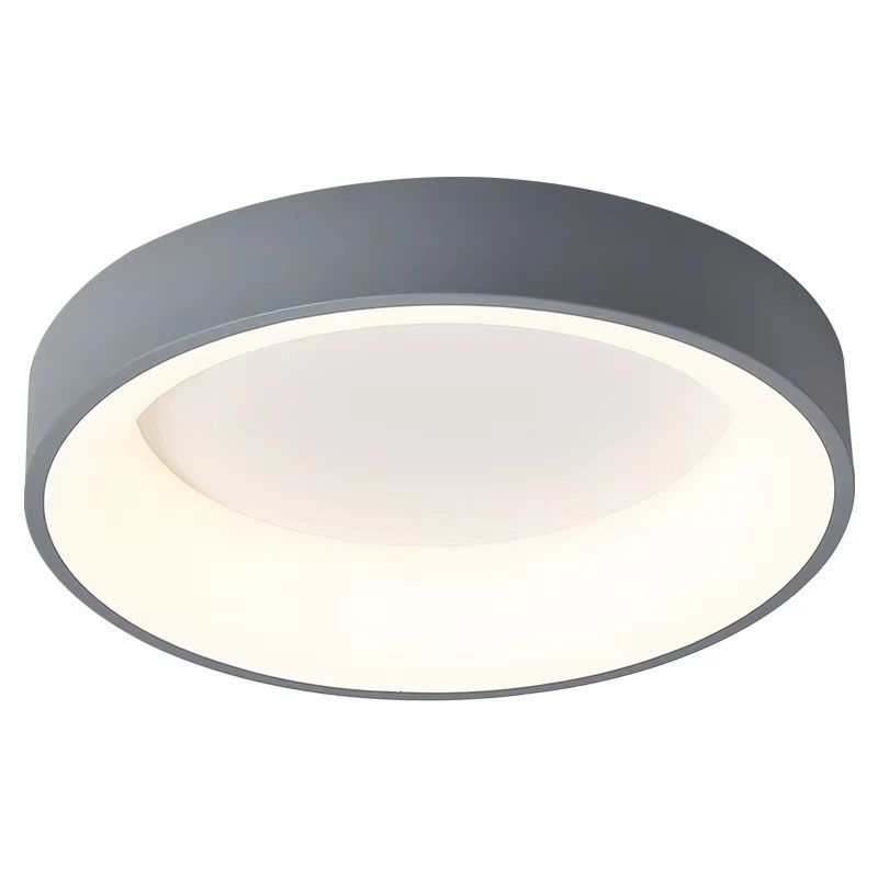 Modern Simplicity LED Ceiling Light Acrylic Circular Flush Mount in Gray