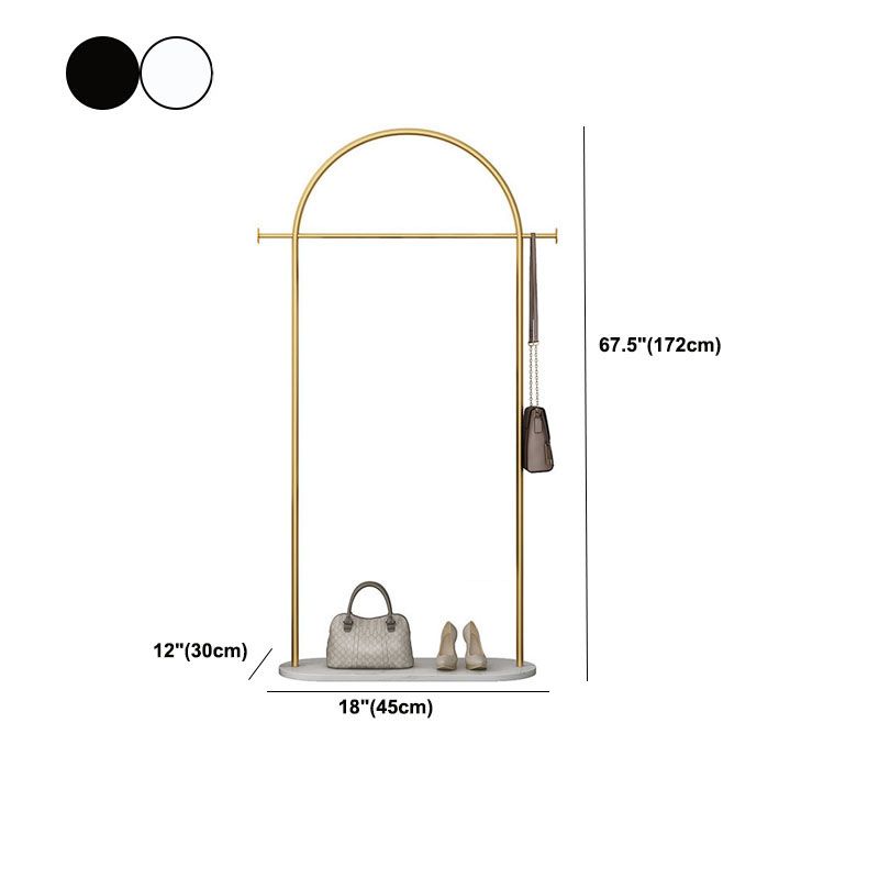 Contemporary Metal Entryway Kit Hanging Rail and 2 Hooks Coat Hanger