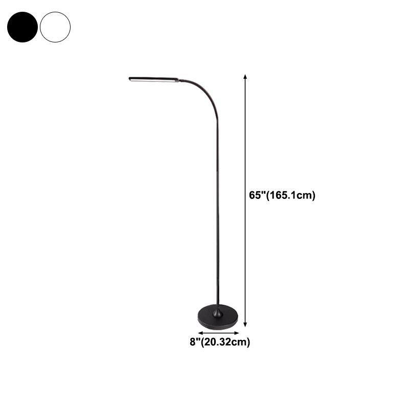 Moderne lineare Stehlampe Metall 65 "hohe LED -Bodenbeleuchtung für Wohnzimmer