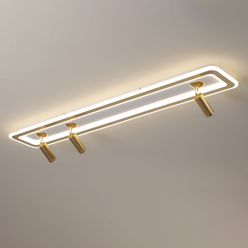 Aparte de techo semi rascillo de LED rectangular en soporte moderno de lavado acrílico de estilo acrílico con lámpara ajustable