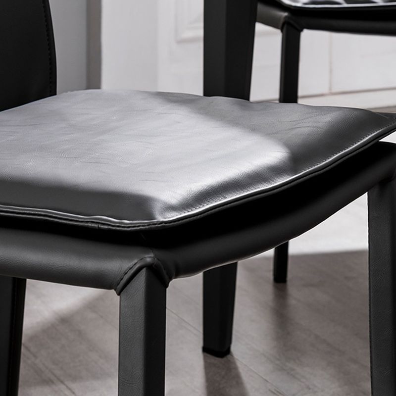 Leather Dining Side Chair Upholstered Side Chair for Kitchen