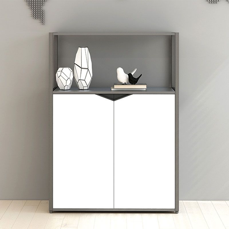 Vertical Modern Filing Cabinet Engineered Wood White File Cabinet