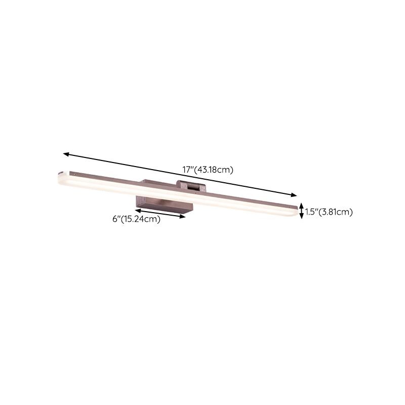 Rose Golden Single Modern Bathroom Vanity Light LED Bath Bar