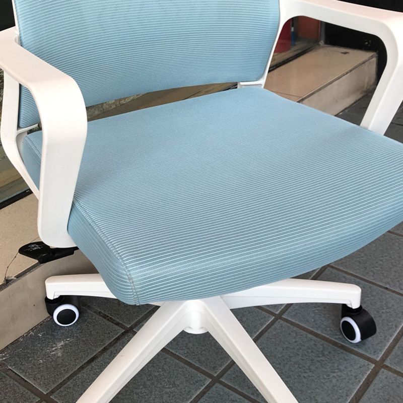 Fixed Arms Office Chair Adjustable Seat Height Desk Chair with Wheels