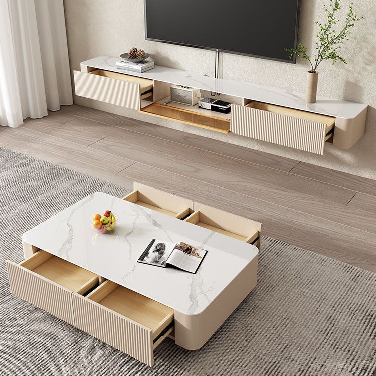 Contemporary Media Console Floating TV Media Stand for Living Room