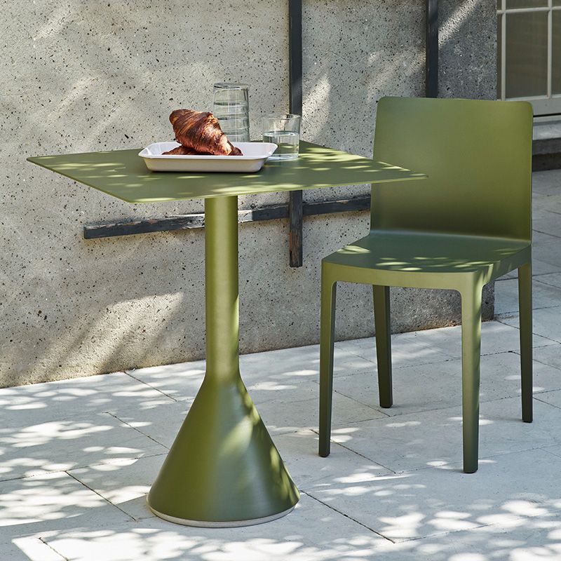 Contemporary Green Dining Table Metal Dining Table for Outdoor