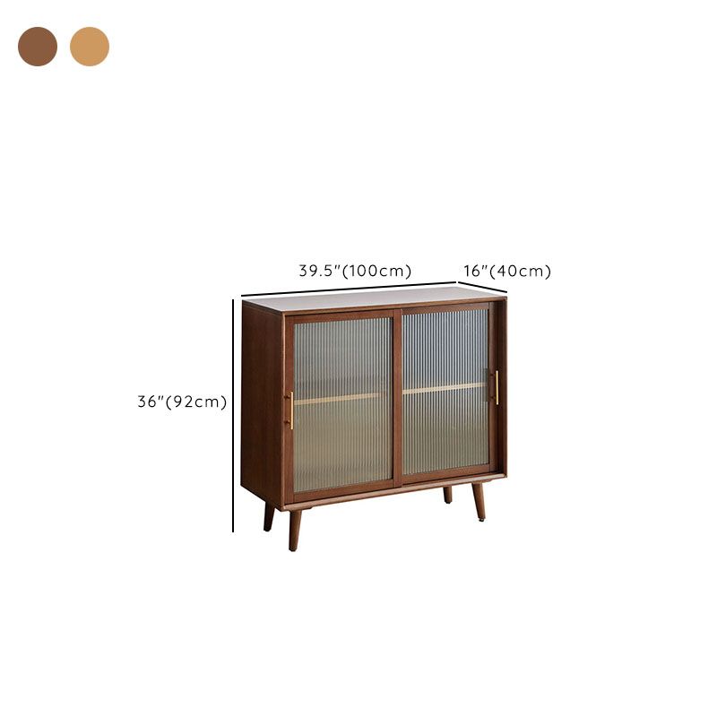 Contemporary Display Stand Beech Storage Cabinet for Dining Room