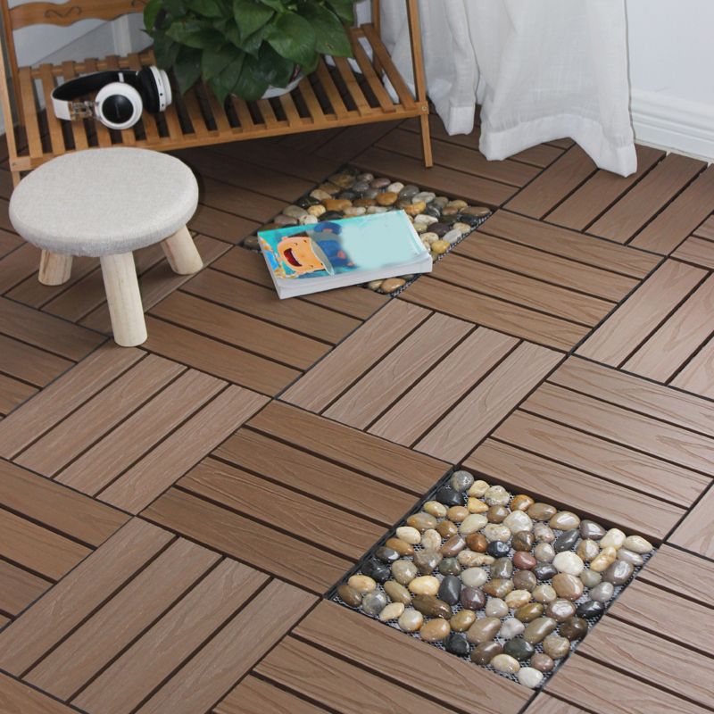 Outdoor Floor Board Stripe Composite Waterproof Square Deck Plank