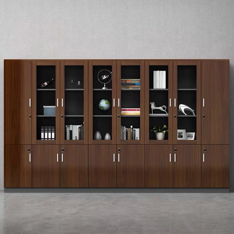 Contemporary File Cabinets Solid Wood Frame Vertical File Cabinet with Key Lock Office