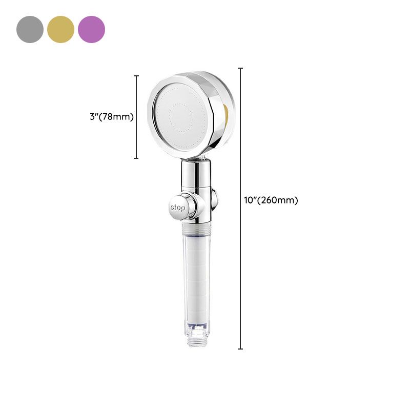 Contemporary Shower Head Handheld Shower Head Plastic Wall-Mount Round Shower Head Combo