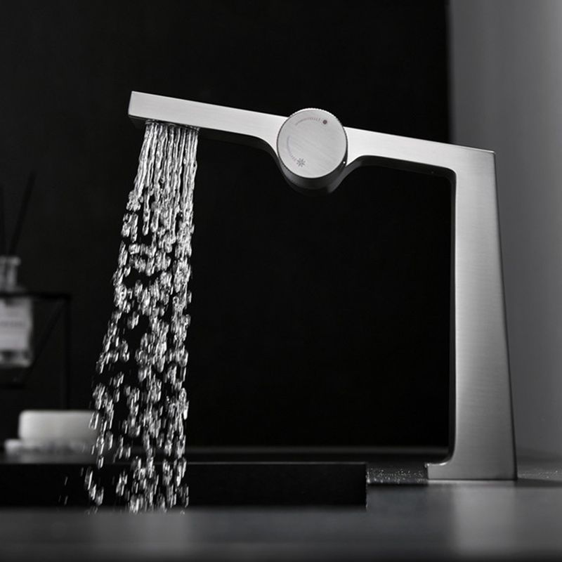 Contemporary Vessel Sink Bathroom Faucet Knob Handle Low Arc Vessel Sink Faucet