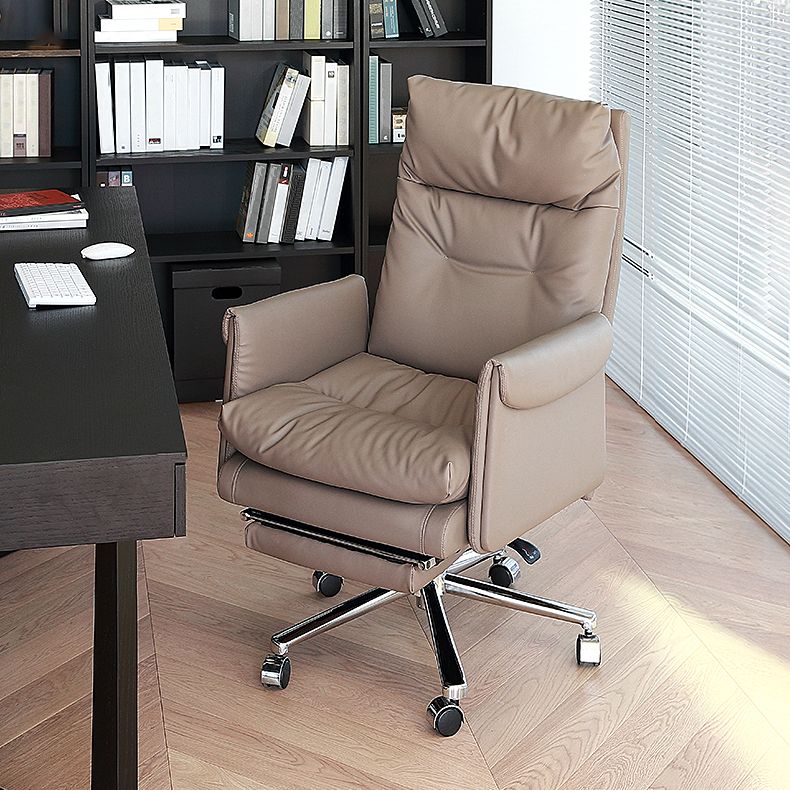 Height-adjustable Managers Chair Ergonomic Adjustable Executive Leather Chair