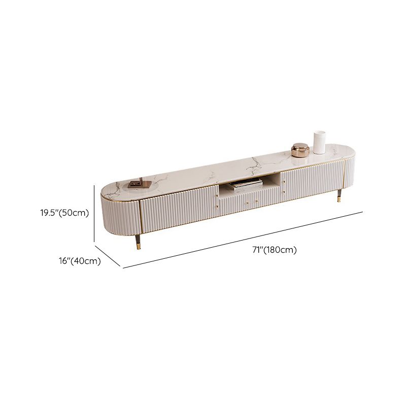 Glam TV Stand Console Stone TV Media Console for Living Room