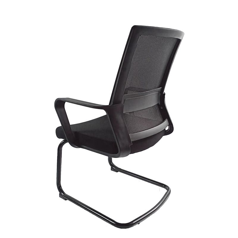 Modern & Contemporary Mid-Back Chair Black Desk Chair Microfiber Office Chair