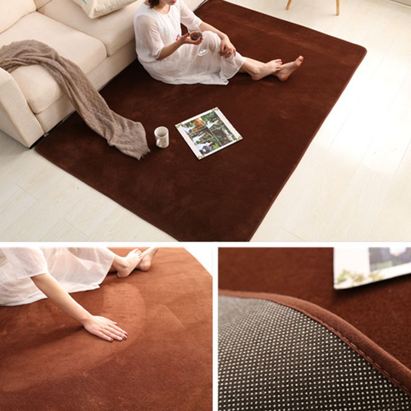 Tapis nature simple multi-couleurs Polyster Responsie relaxante Tapis de tapis sans glipage Déliste à intérieur lavable facile pour le salon