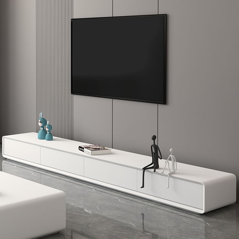 16 - Inch D White TV Console with Glide Drawer Included , Contemporary TV Stand