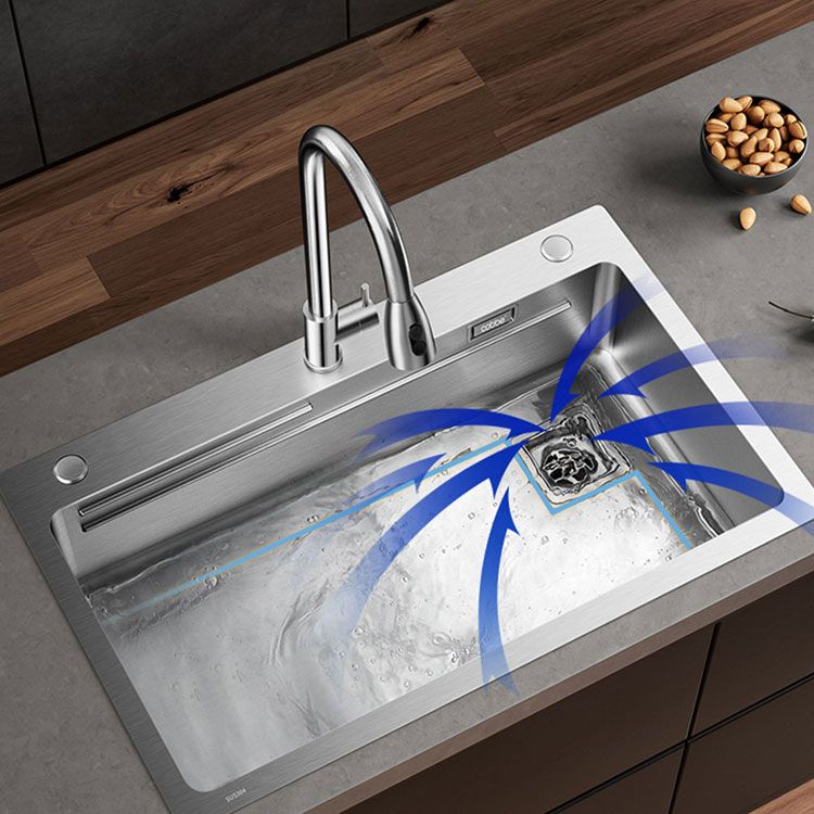 Modern Style Kitchen Sink Drop-In Stainless Steel Noise-cancelling Design Kitchen Sink