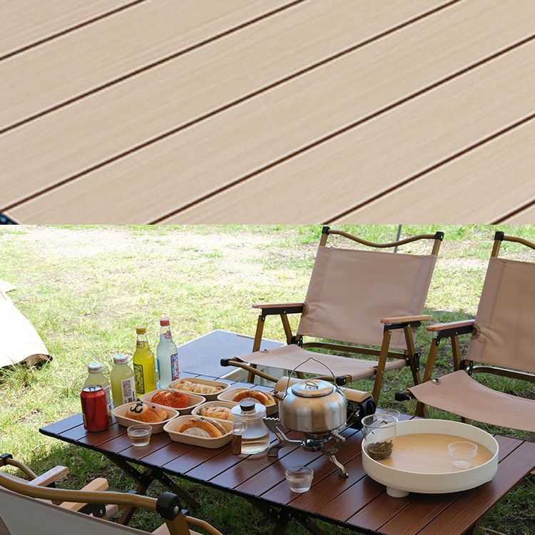 Contemporary Patio Table Metal Foldable Camping Table for Outdoor