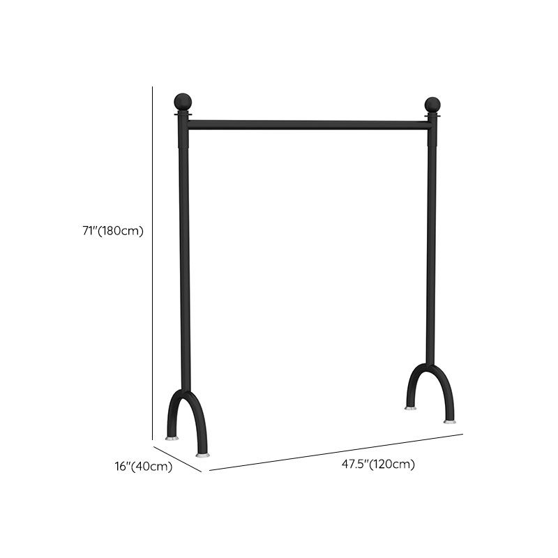 Modern Style Black Coat Rack Metal Frame Coat Hanger for Bedroom