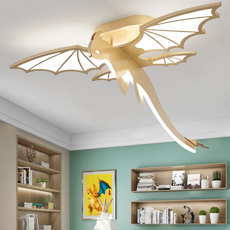 Dinosaur LED Ceiling Light Modern Style Creative Flush-mount Lamp for Bedroom Living Room