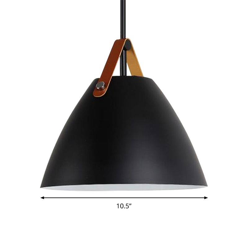 Nordic Style Curbe Colie Pendant Light One Light Aluminium Lampe suspendue en noir / bleu / gris / rose / blanc pour salle à manger