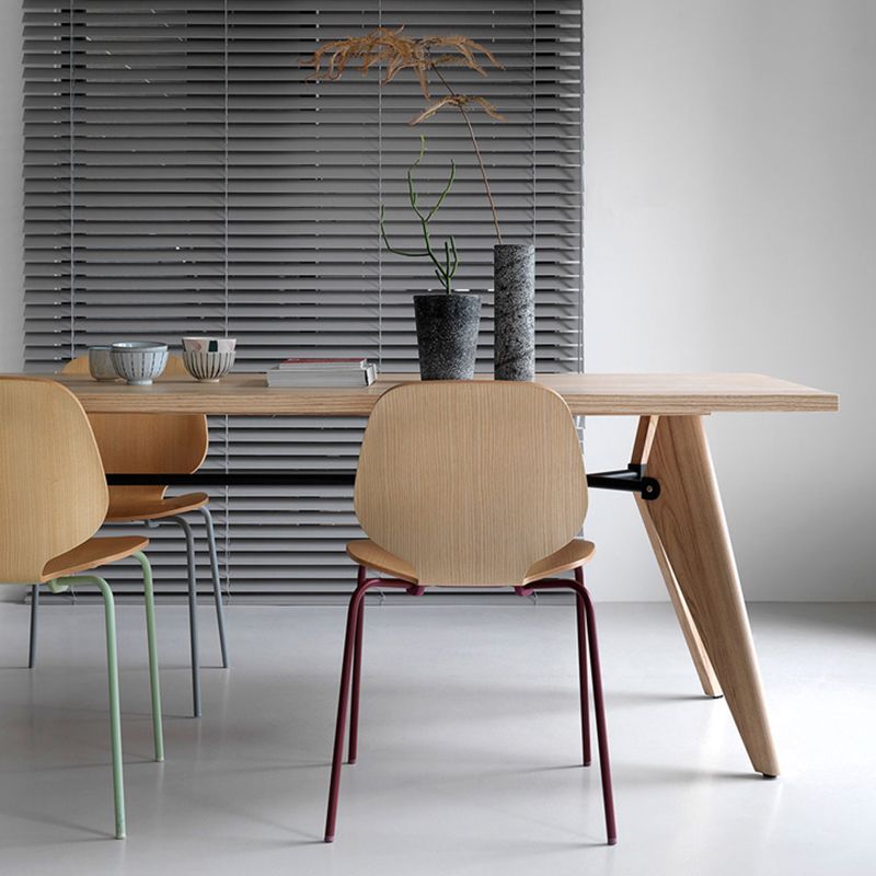 Modern 1/2/3 Pcs Dining Set with Oak Wood Table and Wooden Chairs