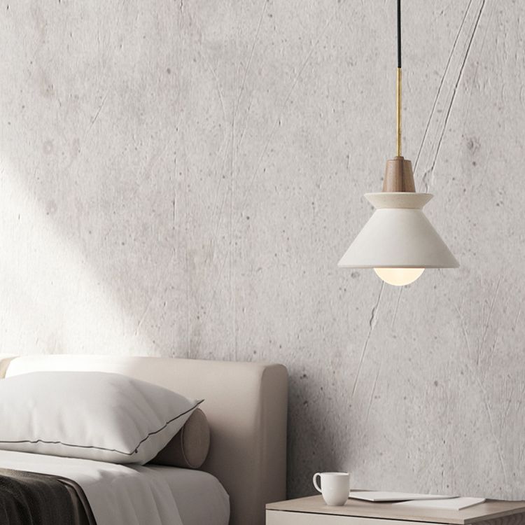 Moderna semplicità cono cono lampadario cemento cemento appeso per soggiorno