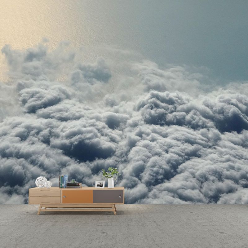 Photography Clouds Wall Mural Stain Resistant Contemporary Sky Wall Mural