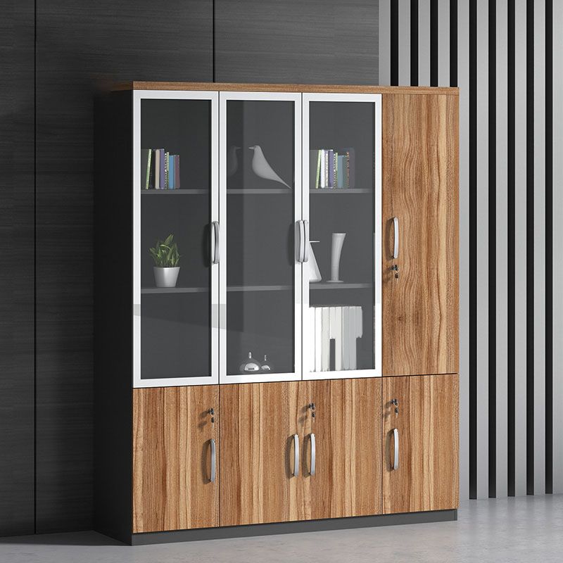 Engineered Wood Modern File Cabinet with Lock Storage for Home Office