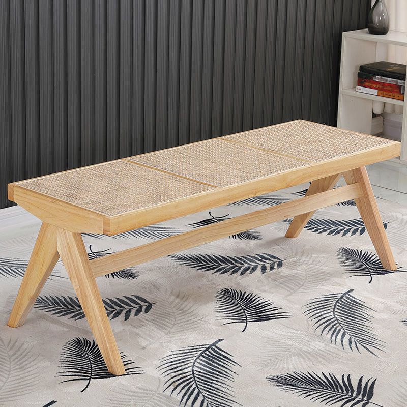 Tropical Rubber Wood Bedroom Bench 50.7"L Seating Bench with Legs