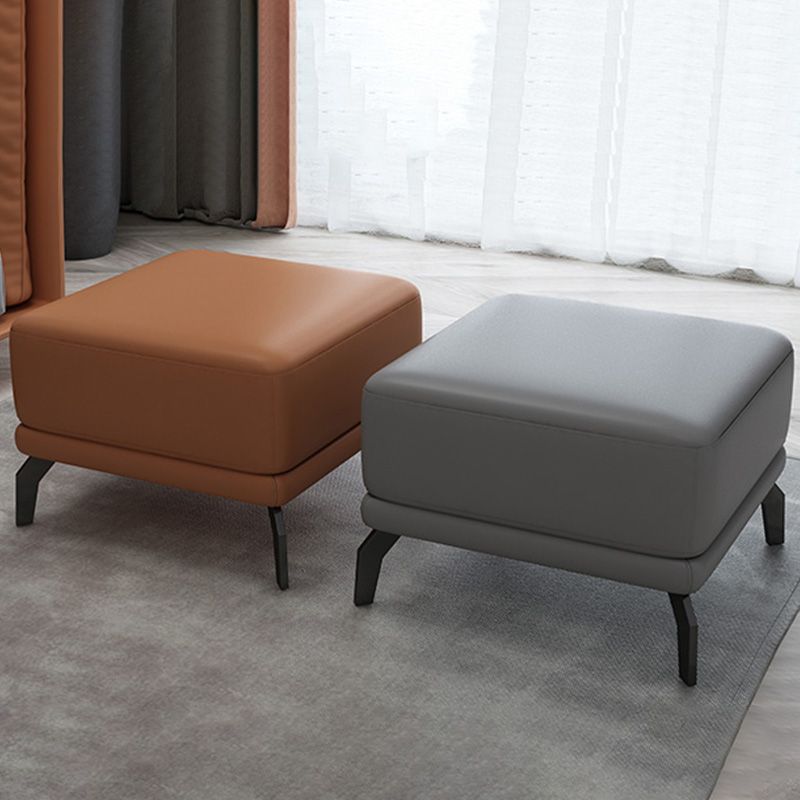 Rectangle Footstools Genuine Leather 23.4 Inch Width Standard Foot Stool