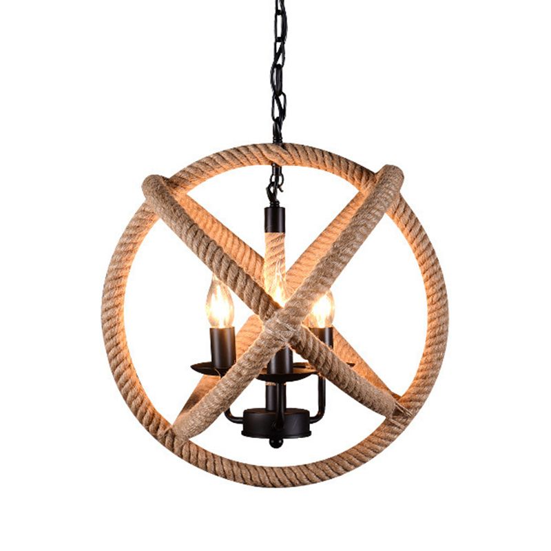 Industrial Rope Cord Commercial Pendant Lighting Metal Pendant Lighting Fixtures for Living Room