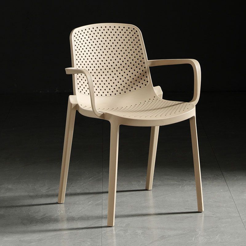 Contemporary Plastic Chair Parsons Chair in Matte Finish for Home