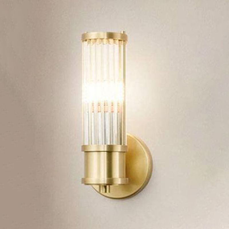 Modern Simple Golden Vanity Light Cylinder Shape Vanity Lamp for Shower Room