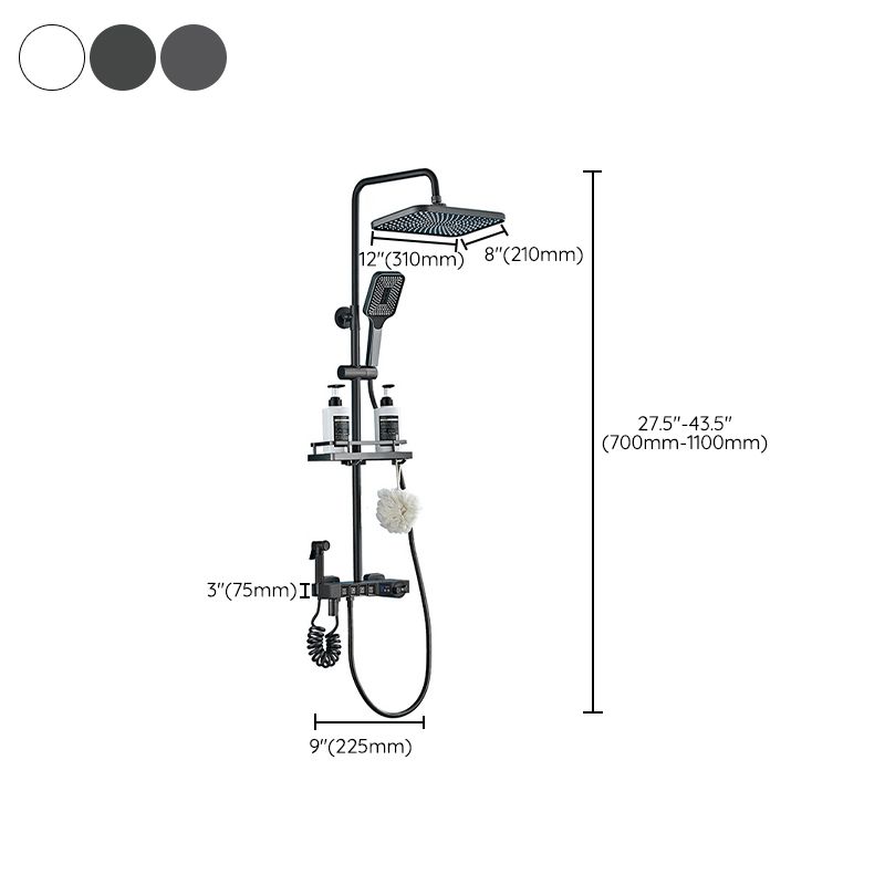 Modern Shower System Wall Mounted Spot Resist Shower System with Hand Shower