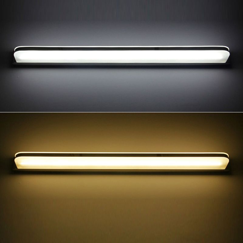 Linear Vanity Light Modern Metal Single Light LED Bathroom Mirror Headlight