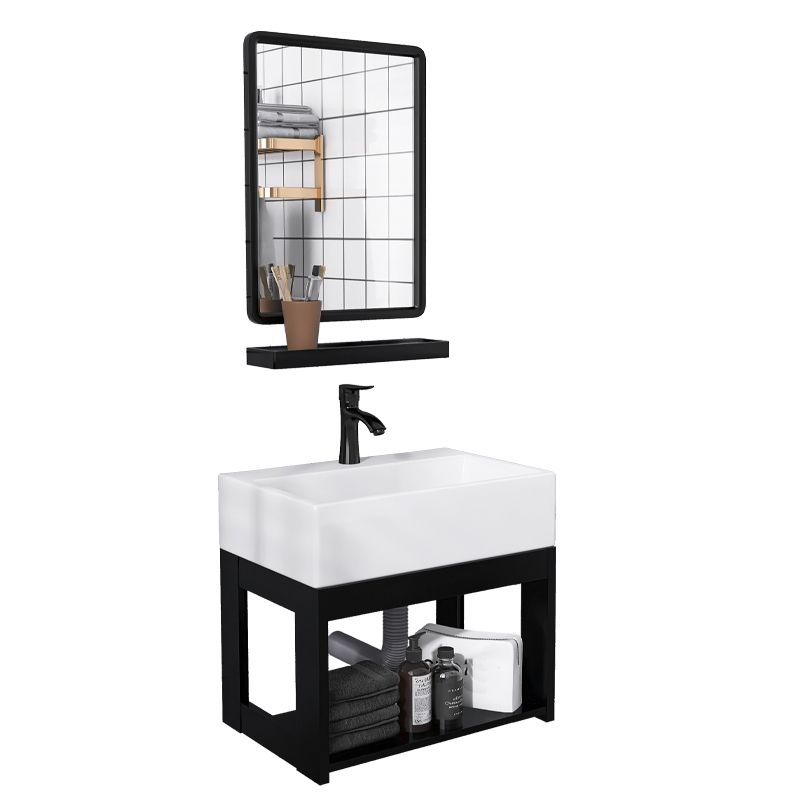 Contemporary Bathroom Sink Vanity Metal Wall-Mounted Bathroom Sink Vanity