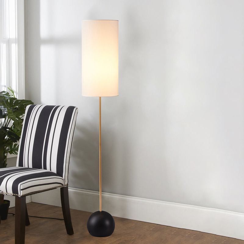 1-Licht-Wohnzimmer Stehstrost Lampe Minimalismus Flaxen/Beige stehen Licht mit zylindrischem Stoffschatten