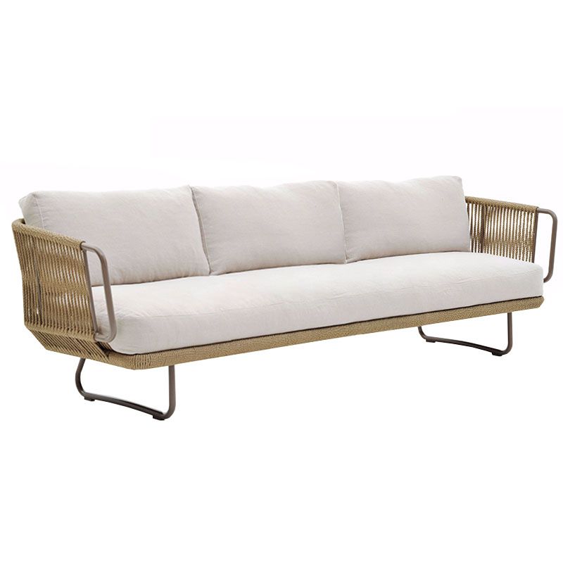 Contemporary Patio Sofa UV Resistant Water Resistant Outdoor Patio Sofa