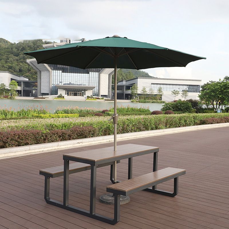 Contemporary Brown Rectangle Picnic Table UV Resistant Picnic Table