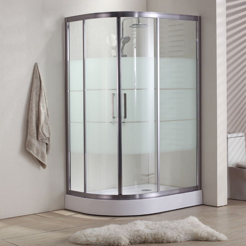 Modern Round Shower Stall Clear Tempered Bathroom Shower Stall