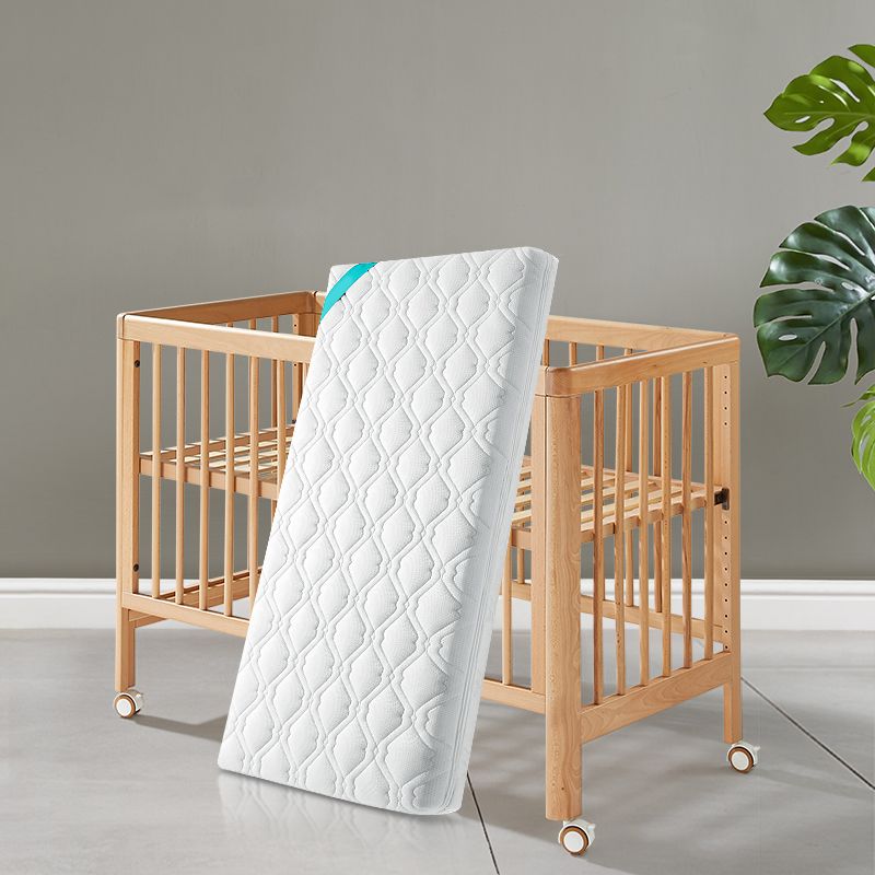 Modern Rectangle Movable Crib Solid Wood  4-In-1 Convertible Crib